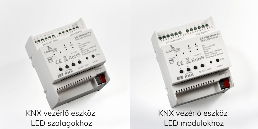 KNX vezérlő eszköz LED modulokhoz és szalagokhoz